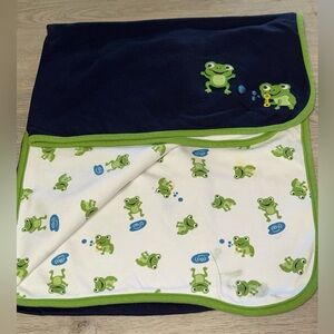 Gymboree Baby Blanket - Frogs Blowing Bubbles